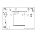 Lampa wisząca FARGE 120 czarna 