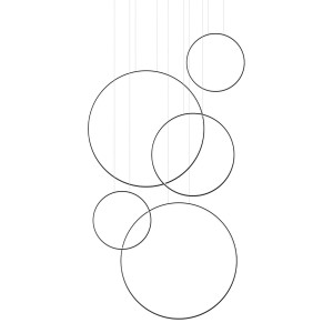 Lampa wisząca RIO 5 Grande czarna