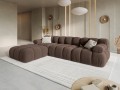 Modułowy narożnik 4-osobowy Bellis brązowy mocca L/P