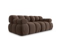 Aksamitna sofa modułowa 2-osobowa Bellis brązowa mocca