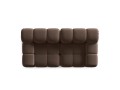 Aksamitna sofa modułowa 2-osobowa Bellis brązowa mocca