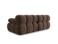 Aksamitna sofa modułowa 2-osobowa Bellis brązowa mocca