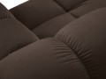 Aksamitna sofa modułowa 2-osobowa Bellis brązowa mocca