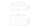 Aksamitna sofa modułowa 2-osobowa Bellis brązowa mocca
