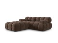 Narożna sofa modułowa 3-osobowa Bellis brązowa mocca 