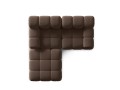 Narożna sofa modułowa 3-osobowa Bellis brązowa mocca 
