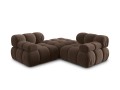 Narożna sofa modułowa 3-osobowa Bellis brązowa mocca 