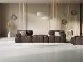 Narożna sofa modułowa 3-osobowa Bellis brązowa mocca 