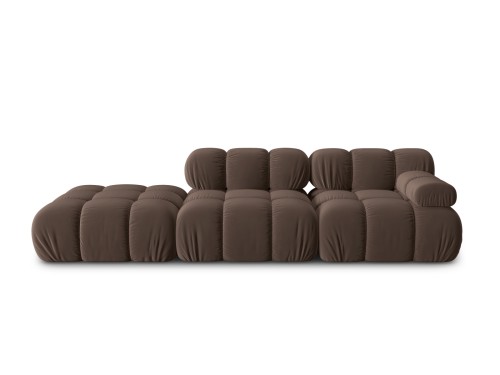 Sofa modułowa 3-osobowa Bellis brązowa mocca P/L