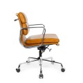 Koniakowy Fotel Biurowy Skóra Naturalna 717