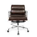 Brązowy Fotel Biurowy Skóra Naturalna 717