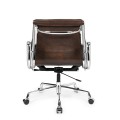 Brązowy Fotel Biurowy Skóra Naturalna 717