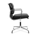 Czarny fotel biurowy skóra naturalna 708