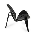 Fotel Wave Chair All Black skóra naturalna 