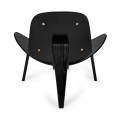 Fotel Wave Chair All Black skóra naturalna 