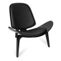 Fotel Wave Chair All Black skóra naturalna 
