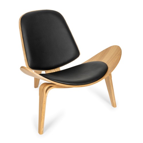 Fotel Wave Chair skóra naturalna kolor czarny