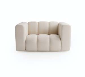 Fotel Lupe Lounge beżowy velvet