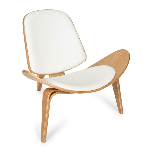 Fotel Wave Chair skóra naturalna kolor biały