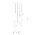 Lampa wisząca RIO 5 Grande czarna