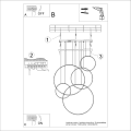 Lampa wisząca RIO 5 Grande czarna
