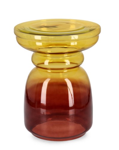 Szklany stolik kawowy Nasir Amber ⌀35