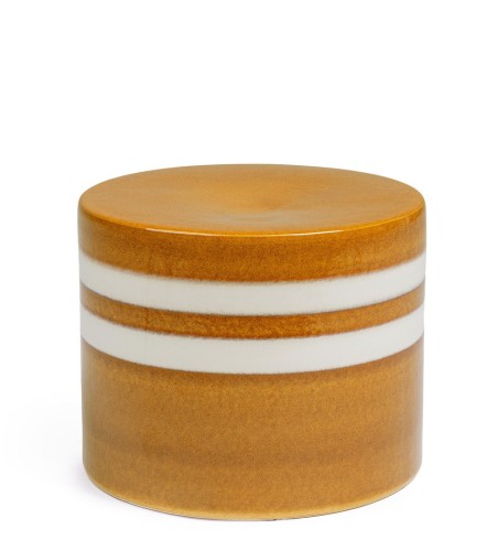 Ceramiczny stolik kawowy vintage Zalemo żółty ochra H34