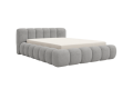Łóżko tapicerowane z pojemnikiem Bubbly jasnoszare