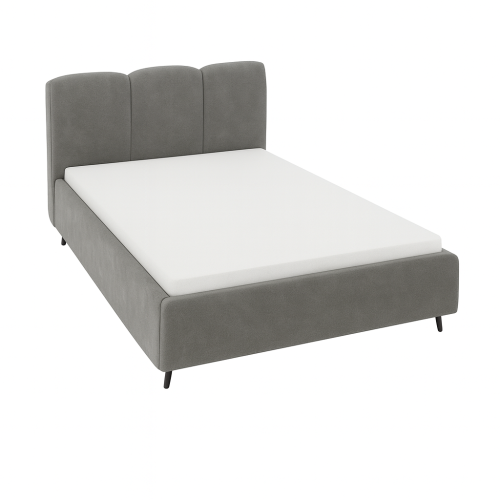 Łóżko tapicerowane Roll szare velvet
