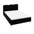 Łóżko tapicerowane Roll czarne velvet