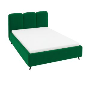 Łóżko tapicerowane Roll zielone velvet
