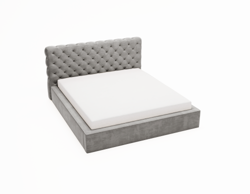 Łóżko tapicerowane z pojemnikiem Sleeping Beauty szare