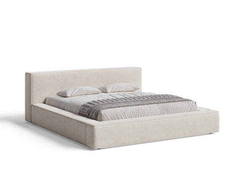 Łóżko tapicerowane z pojemnikiem Style beżowe