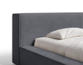 Łóżko tapicerowane z pojemnikiem Style szare