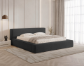 Łóżko tapicerowane z pojemnikiem Style czarne