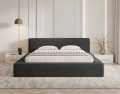 Łóżko tapicerowane z pojemnikiem Style czarne