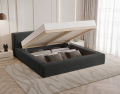 Łóżko tapicerowane z pojemnikiem Style czarne