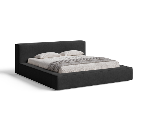 Łóżko tapicerowane z pojemnikiem Style czarne
