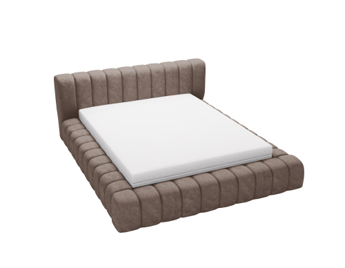 Łóżko tapicerowane z pojemnikiem Pretty mocca