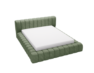 Łóżko tapicerowane z pojemnikiem Pretty oliwka