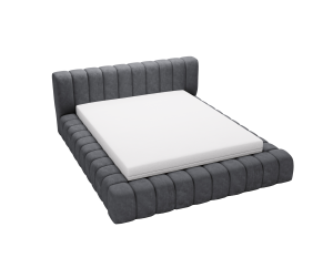 Łóżko tapicerowane z pojemnikiem Pretty grafit