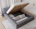 Łóżko tapicerowane z pojemnikiem Pretty grafit