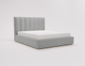 Łóżko tapicerowane z pojemnikiem Lovable jasnoszare