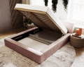 Łóżko tapicerowane z pojemnikiem Super Comfy beżowe