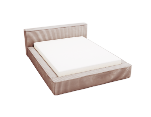 Łóżko tapicerowane z pojemnikiem Super Comfy beżowe