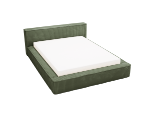 Łóżko tapicerowane z pojemnikiem Super Comfy zielony oliwkowy