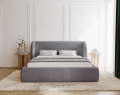 Łóżko tapicerowane z pojemnikiem Infinity szare