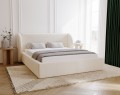 Łóżko tapicerowane z pojemnikiem Infinity jasno beżowe