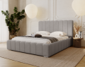 Łóżko tapicerowane z pojemnikiem Amore jasnoszare
