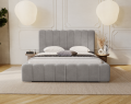 Łóżko tapicerowane z pojemnikiem Amore jasnoszare